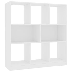 vidaXL grāmatu plaukts, 97,5x29,5x100 cm, balta, inženierijas koks