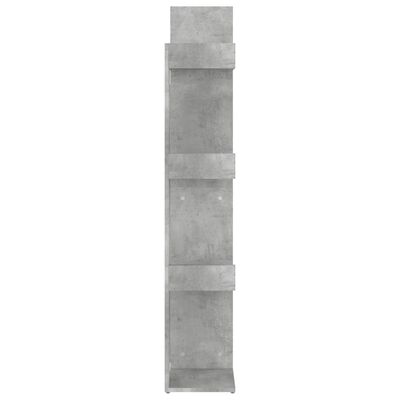 vidaXL grāmatu plaukts, betona pelēks, 48x25,5x140 cm, skaidu plāksne