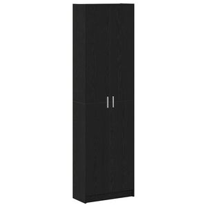vidaXL Skapis Melns ozolkoks 55 x 25 x 189 cm Inženierijas koks