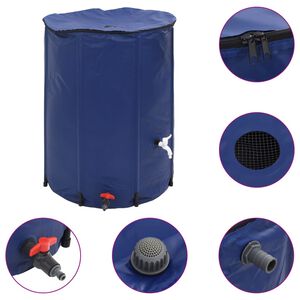 vidaXL ūdens tvertne ar krānu, saliekama, 750 L, PVC