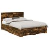 vidaXL Gultas rāmis Kūpināts ozols 135 x 190 cm Inženierijas koks