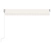 vidaXL izvelkama markīze, 450x350 cm, automātiska, krēmkrāsas