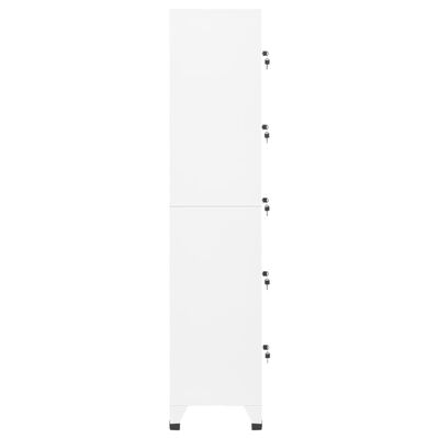 vidaXL ģērbtuves skapis, balts, 38x40x180 cm, tērauds