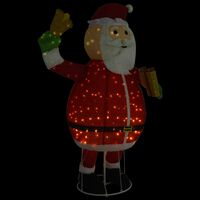 vidaXL dekoratīva Ziemassvētku vecīša figūra ar LED, audums, 180 cm