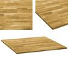 vidaXL galda virsma, 80x80 cm, 23 mm, kvadrāta forma, ozola masīvkoks