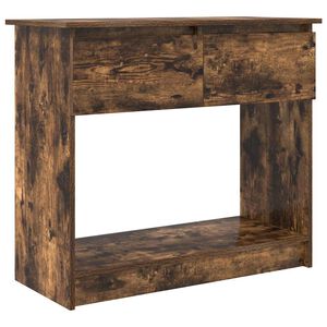 vidaXL konsoles galds ar atvilktnēm, kūpināts ozols, 85,5x38,5x74,5 cm