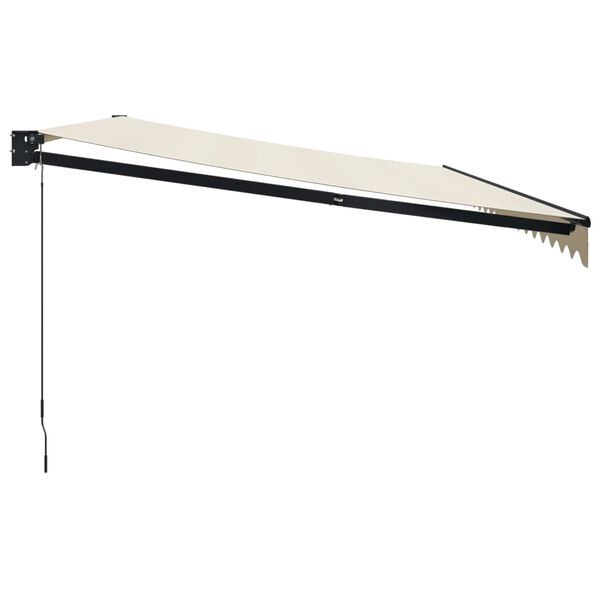 vidaXL izvelkama markīze, krēmkrāsas, 5x3 m, audums, alumīnijs