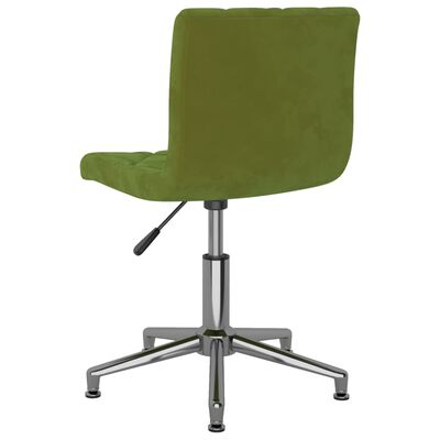 vidaXL grozāmi virtuves krēsli, 2 gab., gaiši zaļš samts