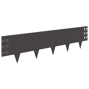 vidaXL Zāliena Apmale 10 gab. 100 x 25 cm Tērauds Melns