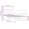 vidaXL gultas rāmis ar galvgali un kājgali, melns metāls, 90x190 cm