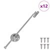 vidaXL Pavraka balsti 12 pcs Sudraba 190 mm Dzelzs