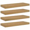 vidaXL Sienas plaukts 4 gab. Brūna 60 x 23,5 x 3,8 cm