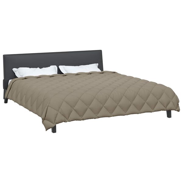 vidaXL Ziemas gultas sega Gai&scaron;i pelēks 220 x 260 cm Mikro&scaron;ķiedra