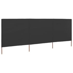 vidaXL 3 paneļu vēja aizsargsiets, 400x120 cm, audums, pelēks