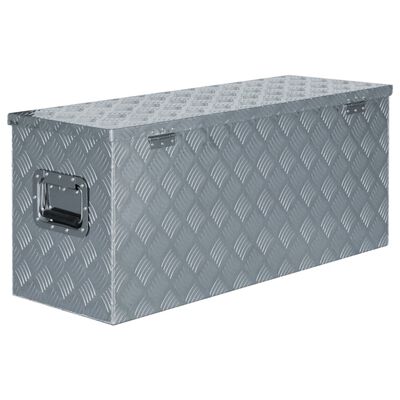 vidaXL kaste, 90,5x35x40 cm, alumīnijs, sudraba krāsā