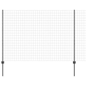 vidaXL Eiropas žogs ar stabu 10 x 1,6 m PVC pārklāts tērauds Pelēka