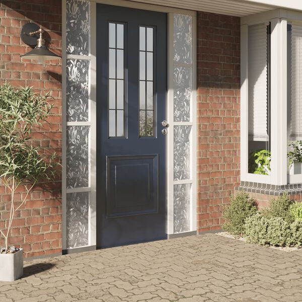 vidaXL loga plēves, 4 gab., matētas, zieda raksts, PVC