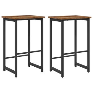vidaXL Bāra krēsls 2 gab. Vecs koks 40 x 32 x 74 cm Inženierijas koks