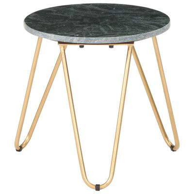vidaXL kafijas galdiņš, 40x40x40 cm, akmens, zaļa marmora tekstūra