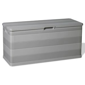 vidaXL dārza uzglabā&scaron;anas kaste, pelēka, 117x45x56 cm