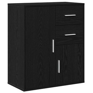 vidaXL Puse Melns ozolkoks 60 x 31 x 70 cm Inženierijas koks