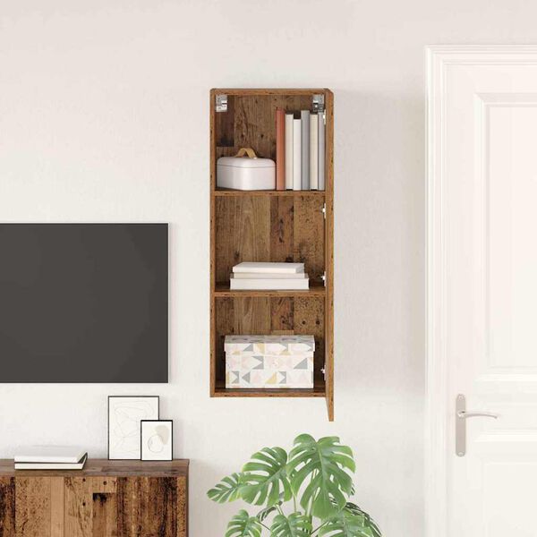 vidaXL TV sienas skapītis Vecs koks 40,5 x 30 x 102 cm