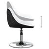 vidaXL virtuves krēsls, balta un melna mākslīgā āda