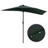 vidaXL Dārza parasols Zaļa 294 x 150 x 223 cm Poliesters un tērauds