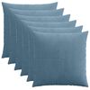 vidaXL Spilvenu pārvalks 6 pcs ALMELO Zila 65 x 65 cm kordurojs