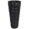 vidaXL puķu kaste ar izņemamu ieliktni, pelēka, 18/45 L, PP, rievota