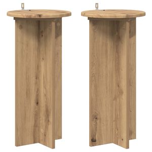 vidaXL Augu statīvs 2 pcs Artisan Ozols 29,5 x 29,5 x 60 cm