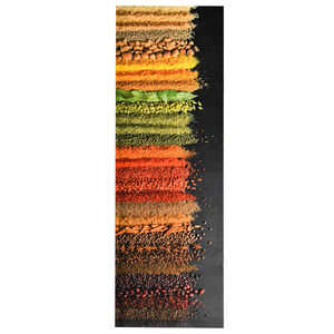 vidaXL virtuves paklājs, mazgājams, apdruka ar gar&scaron;vielām, 45x150 cm