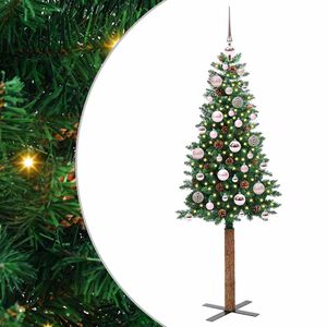 vidaXL Tievā Ziemassvētku Egle Zaļa 150 cm PVC un cietā priedes koks