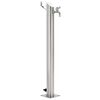 vidaXL dārza hidrants, nerūsējo&scaron;s tērauds, apaļ&scaron;, 95 cm