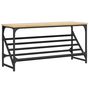 vidaXL apavu plaukts, ozolkoka krāsa, 90x30x45 cm, inženierijas koks