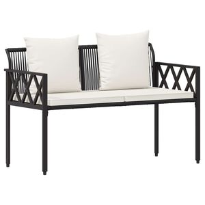 vidaXL Āra soli 2 -Seater 116 x 56 x 75 cm poliratāns