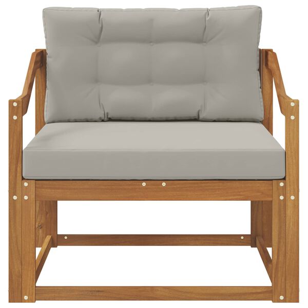 vidaXL Āra vidējā dīvāns Cietā akācijas koks Dabiska