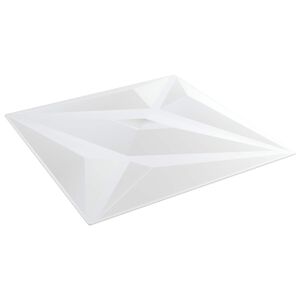 vidaXL Sienas paneļi 12 pcs Balta Zvaigzne 50 x 50 cm XPS Putu