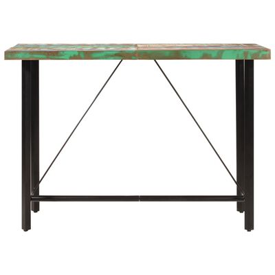 vidaXL bāra galds, 150x70x107 cm, pārstrādāts masīvkoks un dzelzs