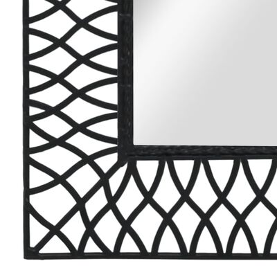 vidaXL sienas spogulis, arkveida, 50x80 cm, melns
