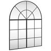 vidaXL sienas spogulis, melns, 80x100 cm, arkas forma, dzelzs
