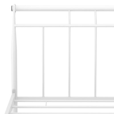 vidaXL gultas rāmis, balts metāls, 160x200 cm
