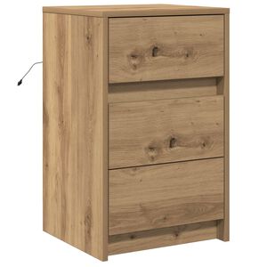 vidaXL Nakts skapītis Artisānā ozols 38 x 34 x 61 cm Inženierijas koks
