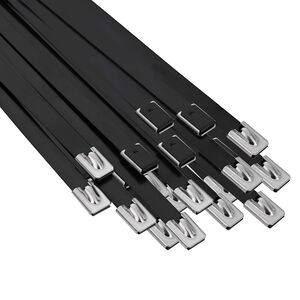 vidaXL Kabeļa saite 25 gab. 7,9 x 200 mm Melns
