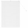 vidaXL Logu žalūzija ar aizkariem Balts Alumīnijs