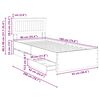 vidaXL Gultas rāmis ar atvilktni Balts 90 x 200 cm Inženieru koks