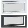 vidaXL Pagraba logs RISOR 120 x 60 cm PVC un stikls Antracīta