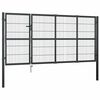 vidaXL dārza vārti ar stabiem, tērauds, 350x120 cm, antracīta krāsā
