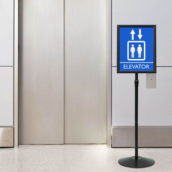 vidaXL Pedestāla plakātu statīvs Melna a3 Alumīnijs un PVC