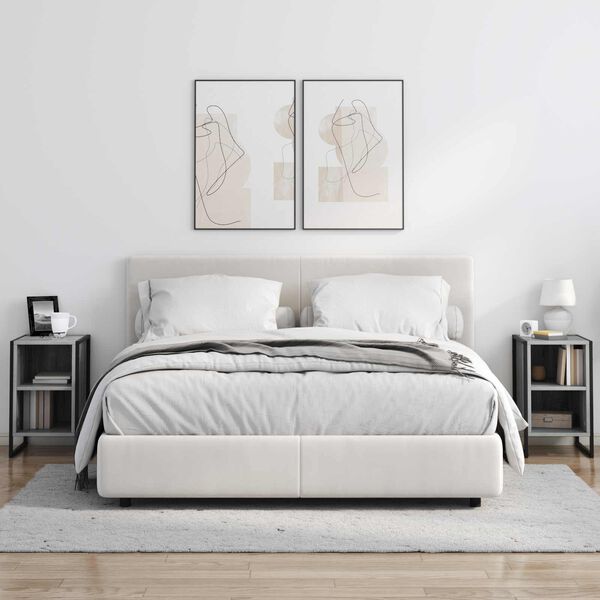 vidaXL Naktsgaldiņ&scaron; Pelēks Sonoma 39.5 x 30 x 50 cm Inženierijas koks